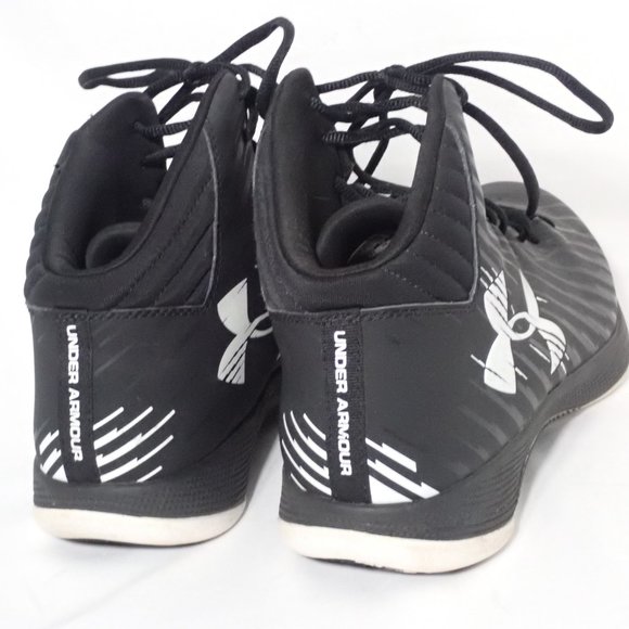 UNDER ARMOUR Men's 11 Sneakers/Basketball Black + White Man Made - Picture 5 of 7